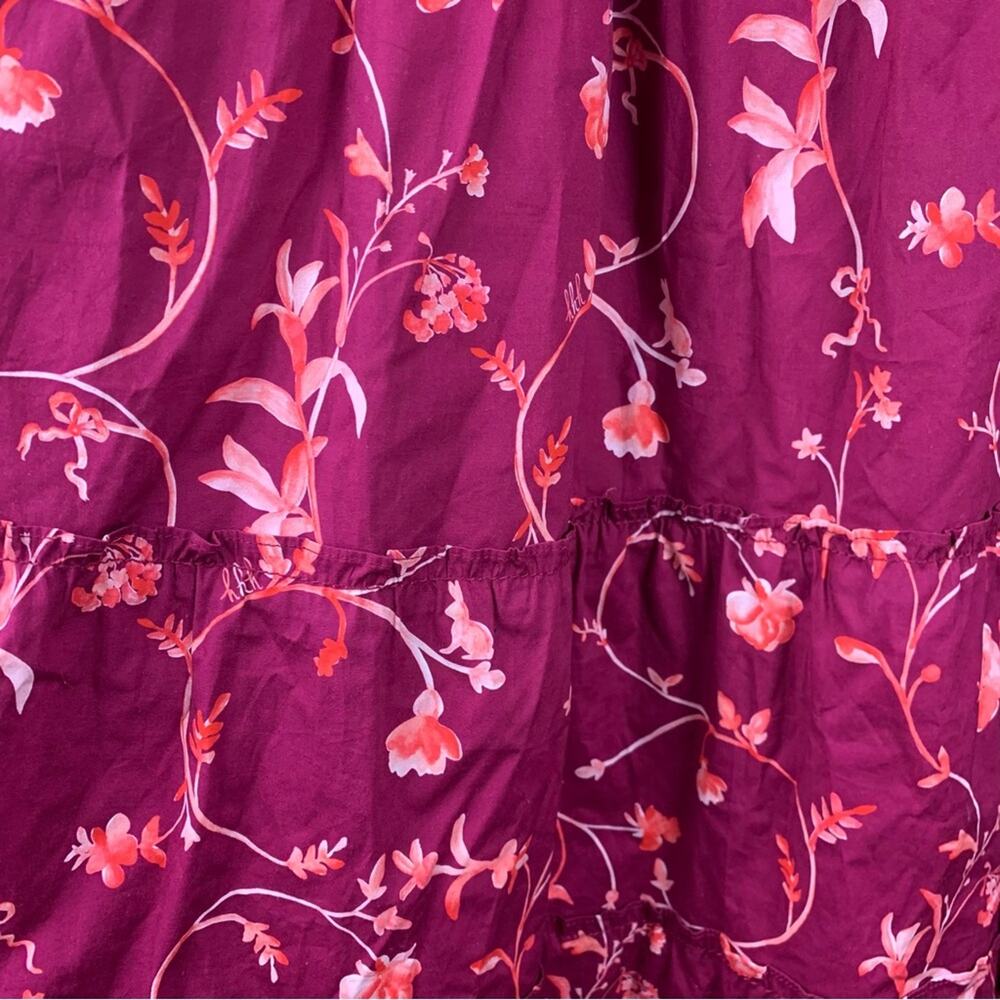 Hill House size 2x Ellie nap dress burgundy botanical red Pink trad cottage boh - Picture 10 of 11